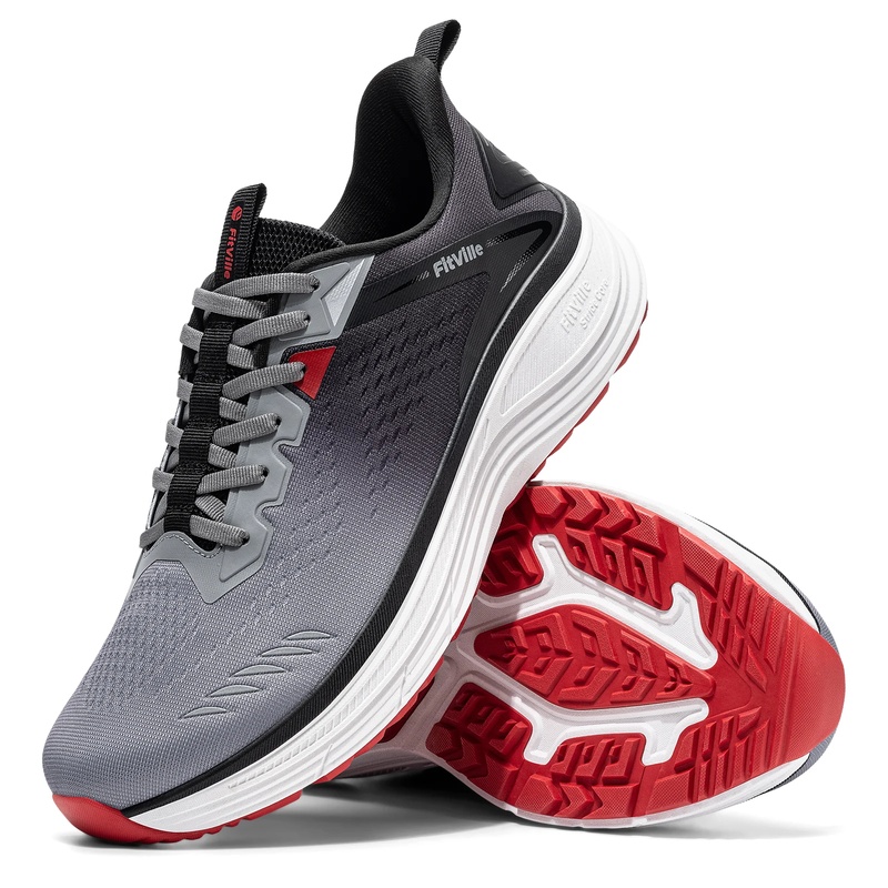Wide Toe Box Running Sneakers - Fitville Herren-Sportschuhe mit extra breiter Zehenbox,
