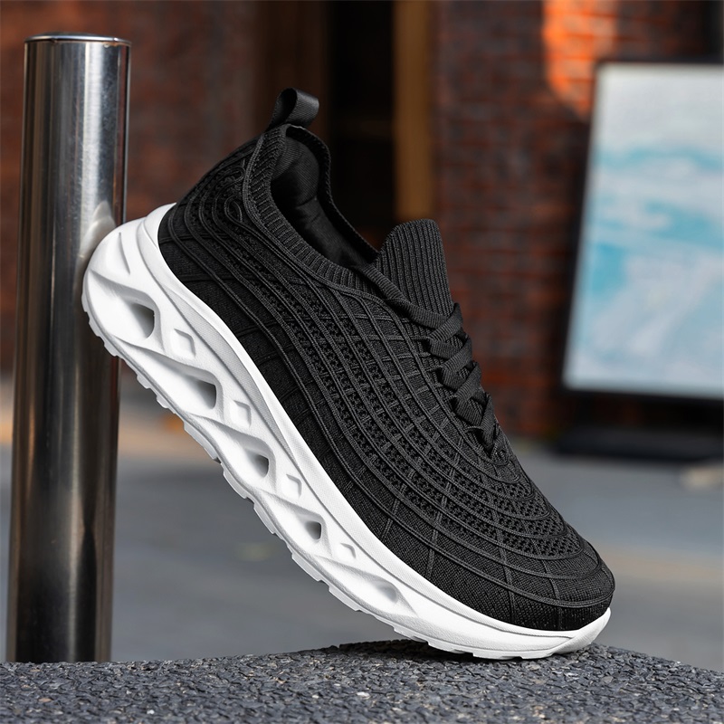 Herren Diabetiker-Schuhe mit b – Knit Fabric Lace Up Sneakers Bewertung und Preis