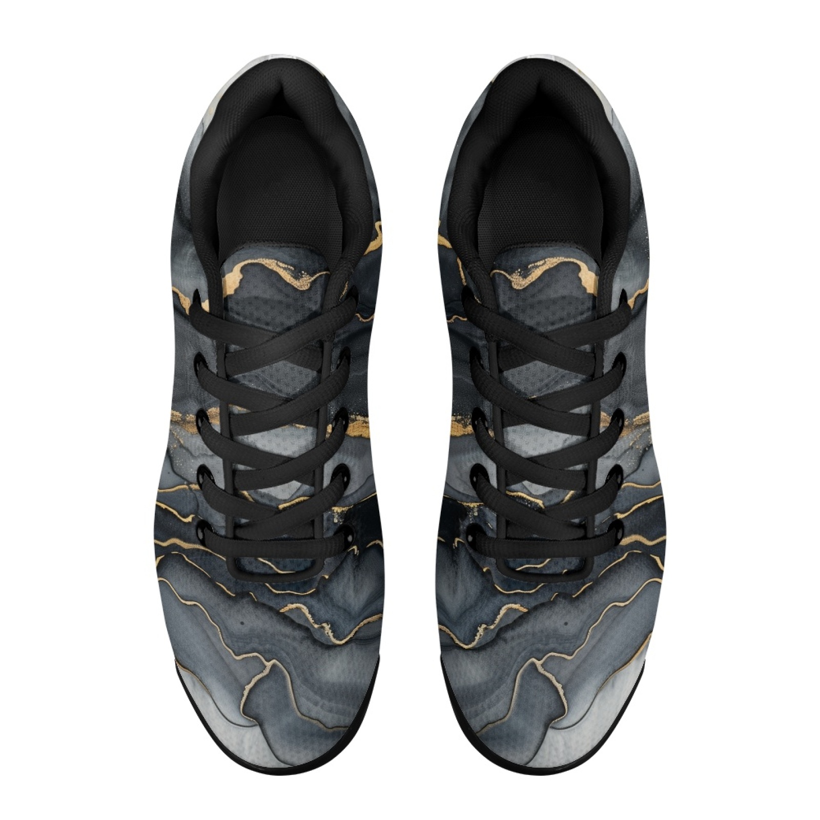 PENSTROLL Schwarz-Gold Marmor  – Air Cushion Jogger Shoes Men Bewertung und Preis